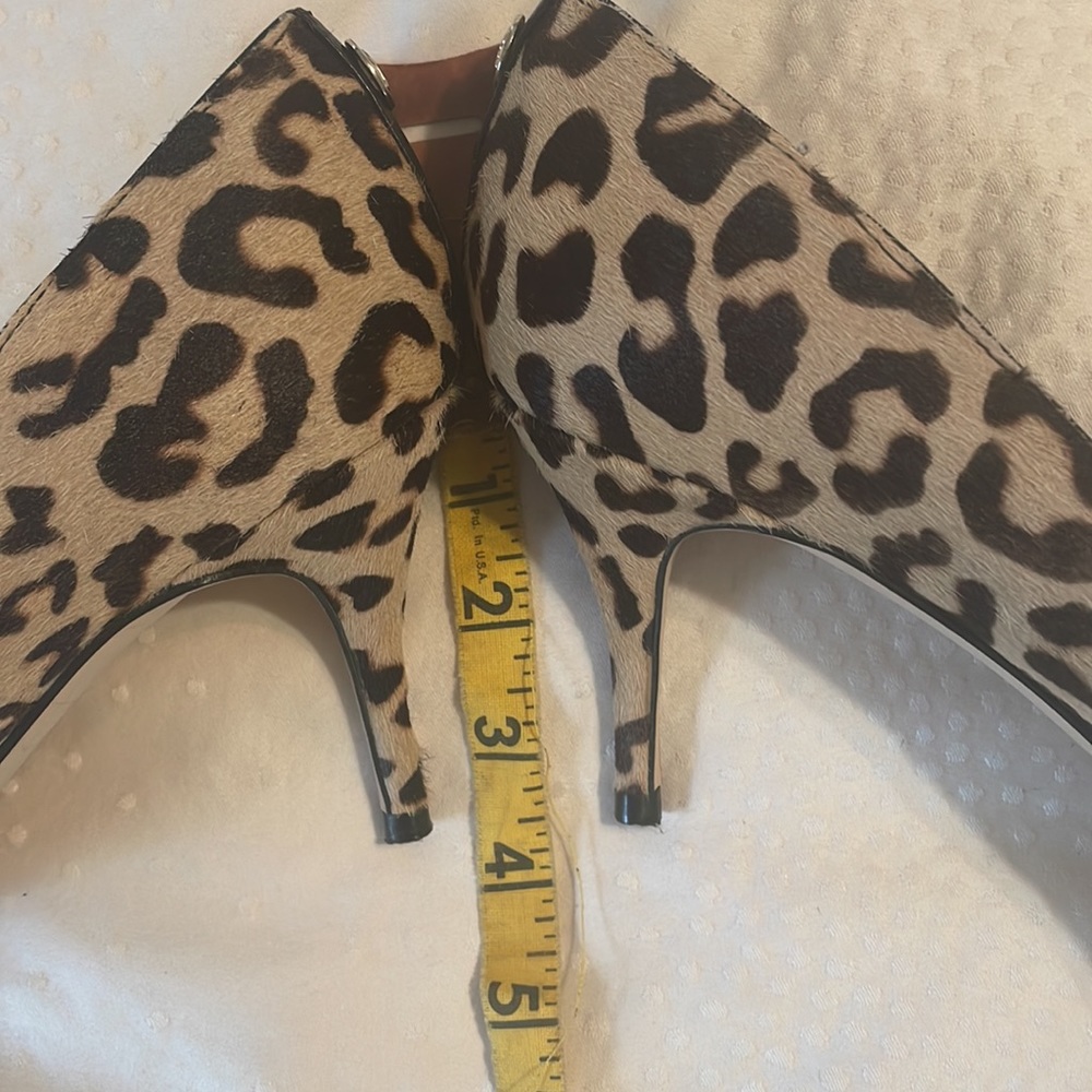 Leopard Calf Hair Pumps 9 1/2M - Picture 3 of 4